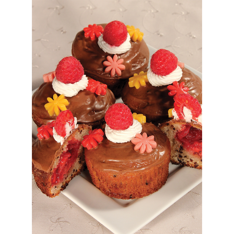 Málnás-marcipános muffin